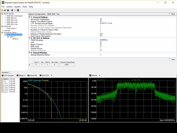 Legacy Keysight spectrum analyzer hardware with capacitive touchscreen UI